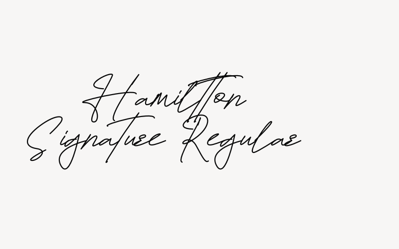 Hamiltton Signature Regular Font