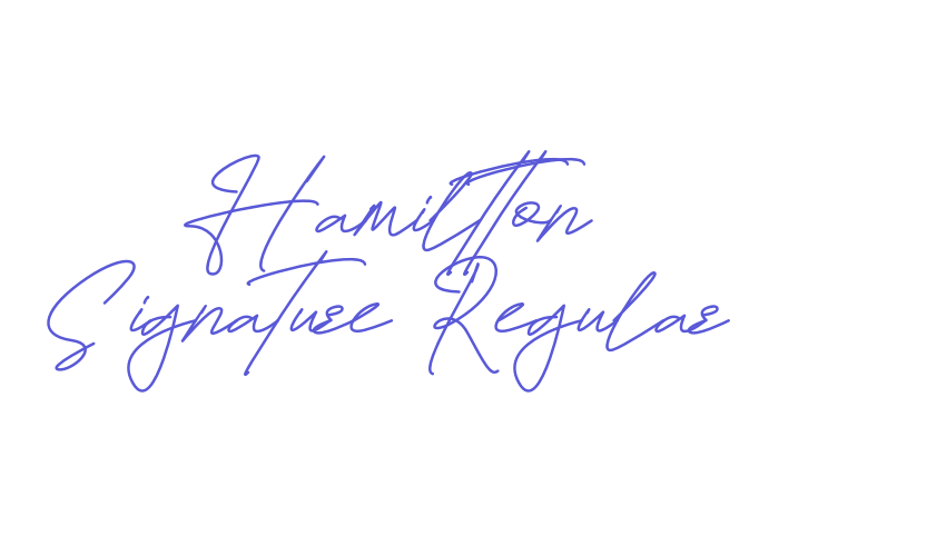 Hamiltton Signature Regular Font Download