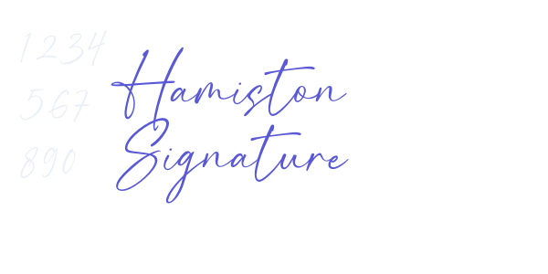 Hamiston Signature font free