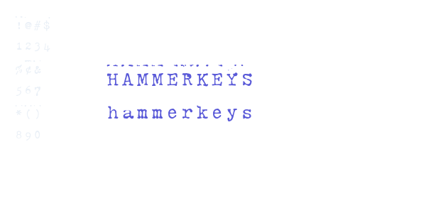 HammerKeys font