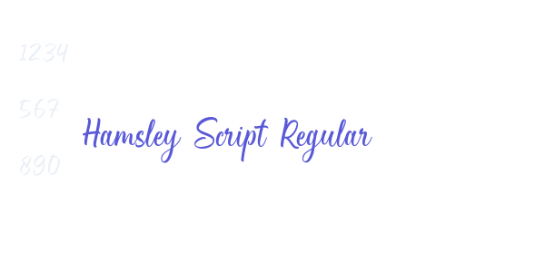 Hamsley Script Regular font free