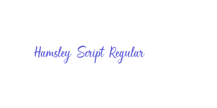 Hamsley Script Regular Font Download