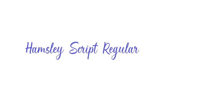 Hamsley Script Regular Font