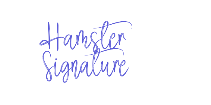 Hamster Signature Font