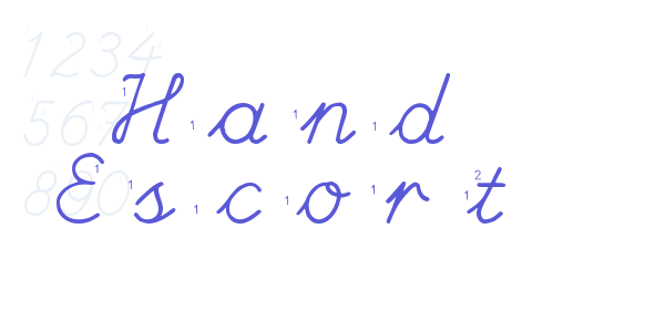 Hand Escort font free