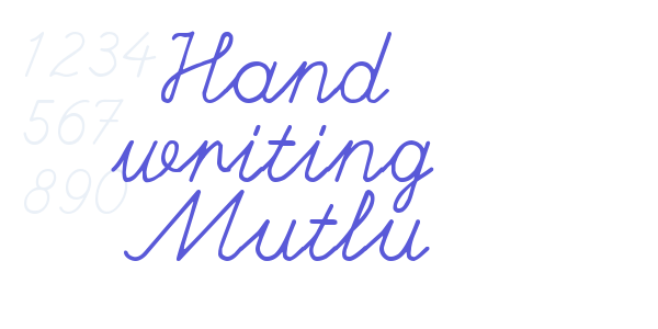 Hand writing Mutlu font free