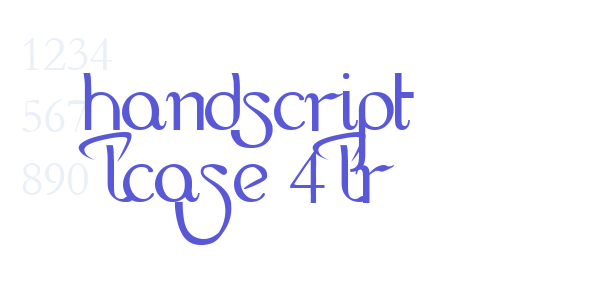 HandScript LCase 4LR font