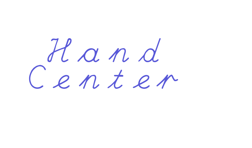 Hand Center Font