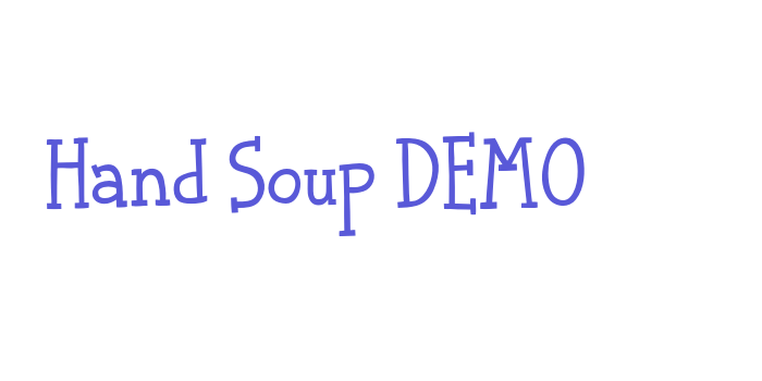 Hand Soup DEMO Font Download