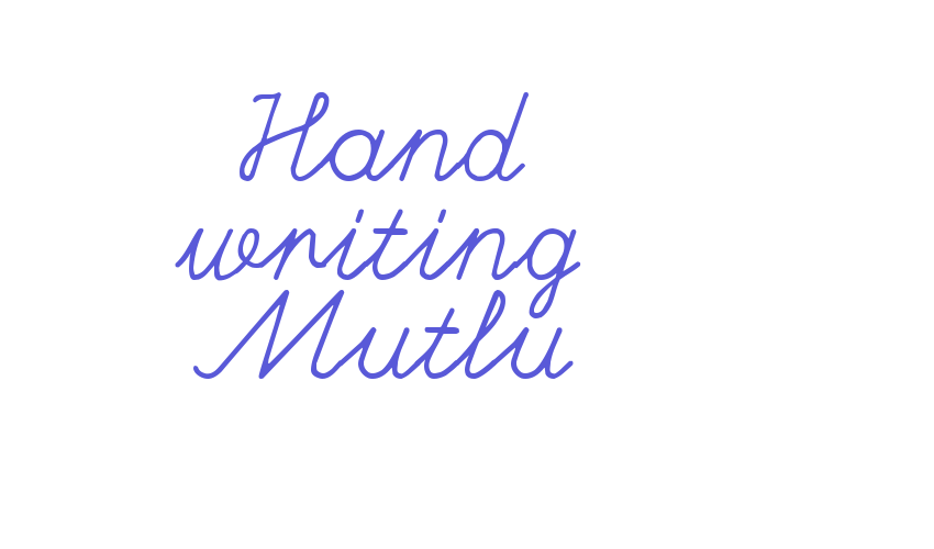 Hand writing Mutlu Font