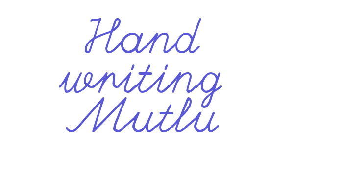 Hand writing Mutlu Font Download