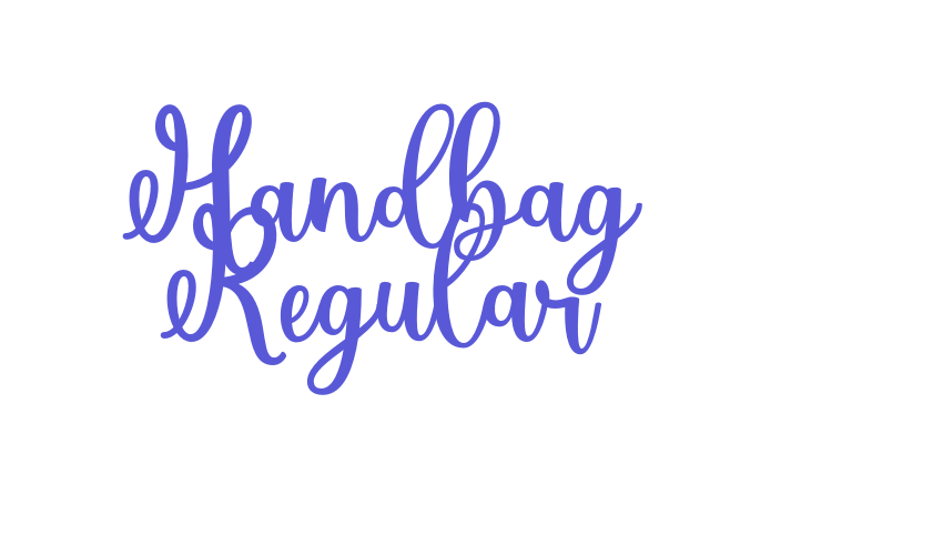 Handbag Regular Font