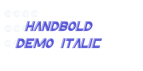 Handbold Demo Italic font free