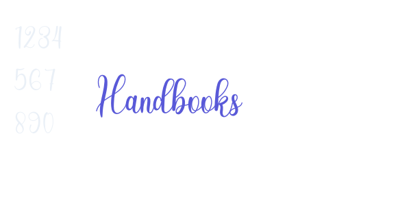 Handbooks font free