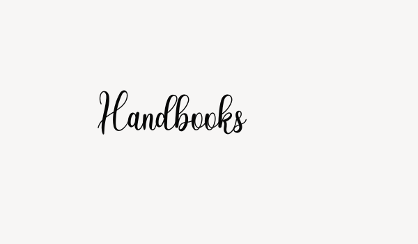 Handbooks Font