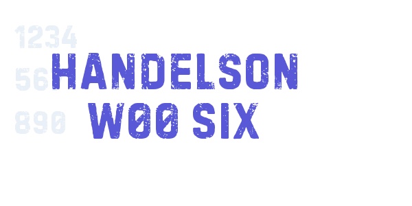 Handelson W00 Six font free