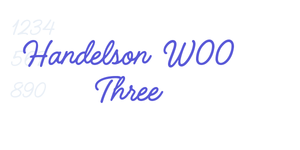 Handelson W00 Three font free