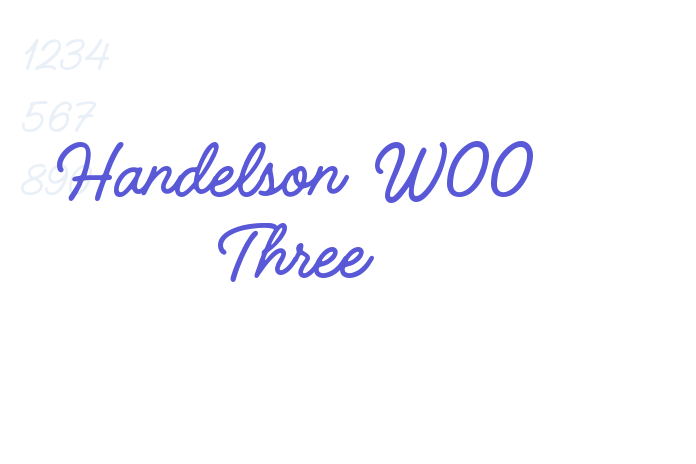 Handelson W00 Three font free