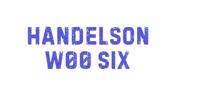 Handelson W00 Six Font Download