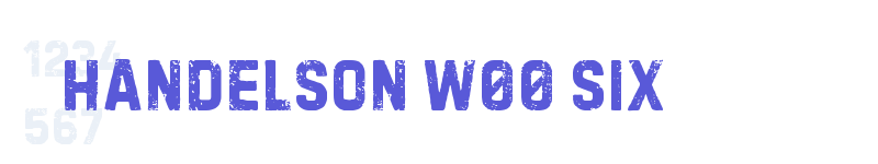 Handelson W00 Six-related font