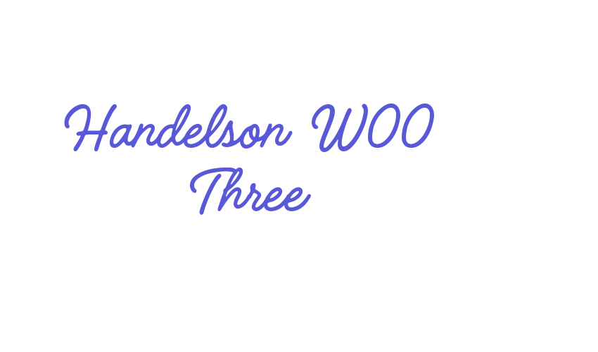 Handelson W00 Three Font