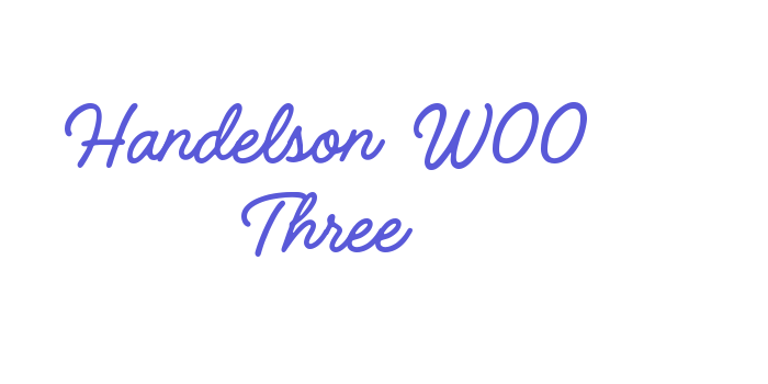 Handelson W00 Three Font Download