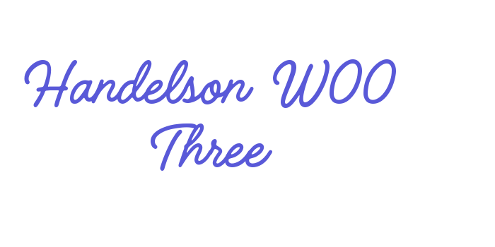 Handelson W00 Three Font