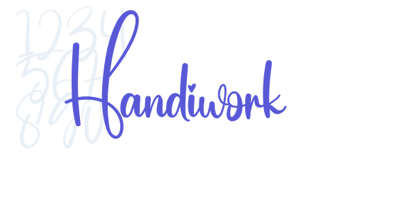 Handiwork font