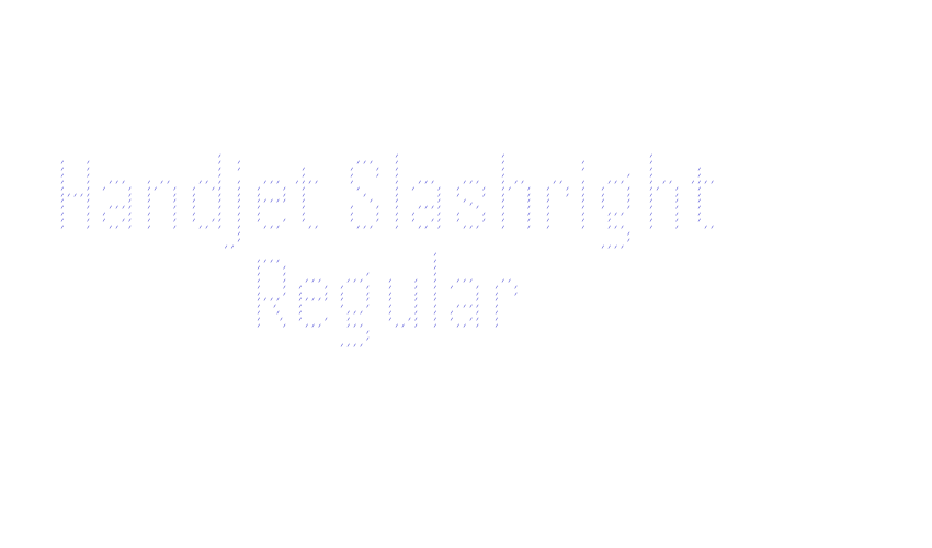 Handjet Slashright Regular Font Download