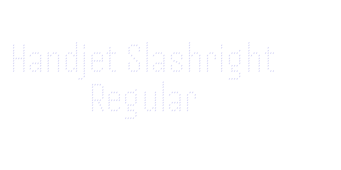 Handjet Slashright Regular Font Download