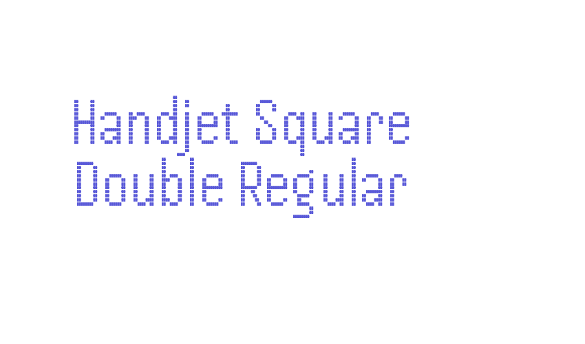 Handjet Square Double Regular Font Download