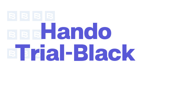 Hando Trial-Black font free