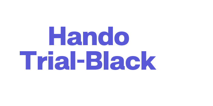 Hando Trial-Black Font Download