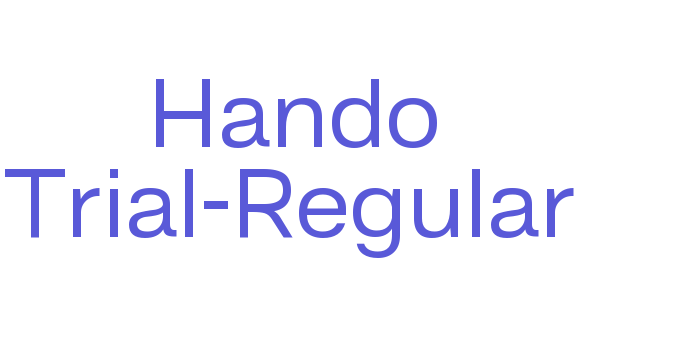 Hando Trial-Regular Font