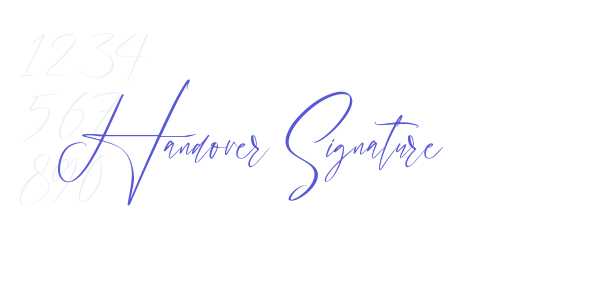 Handover Signature font free