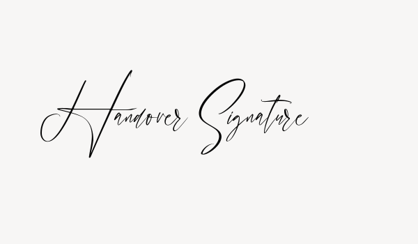 Handover Signature Font