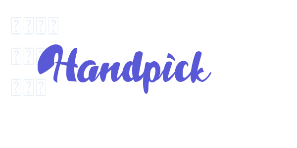 Handpick font free