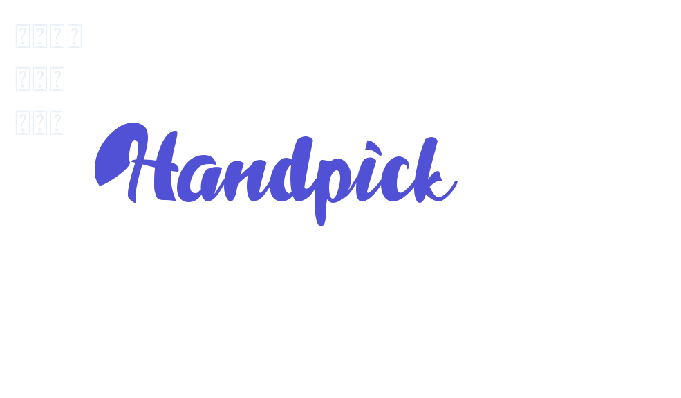 Handpick-font-download