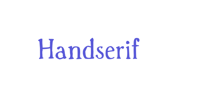 Handserif Font