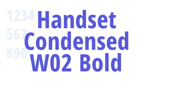 Handset Condensed W02 Bold font free