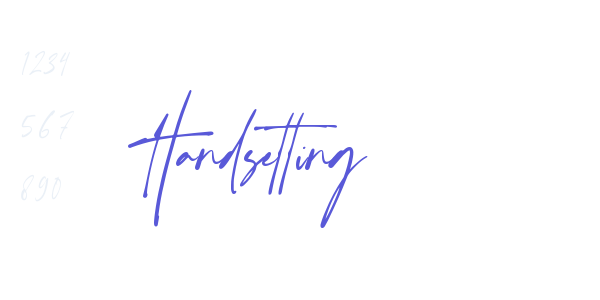 Handsetting font