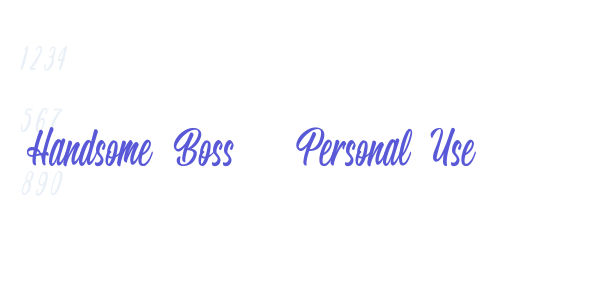 Handsome Boss – Personal Use font free