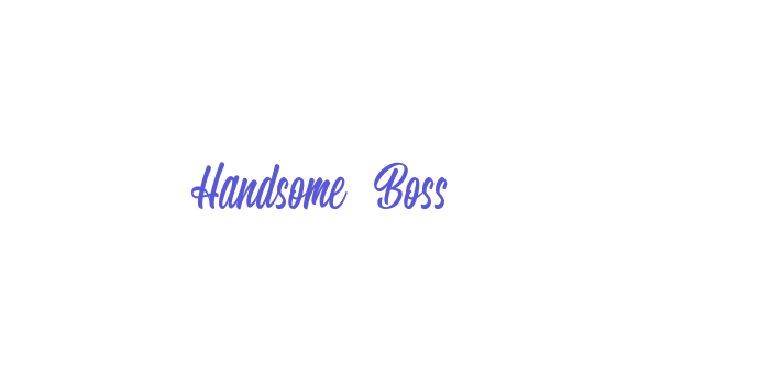 Handsome Boss Font Download