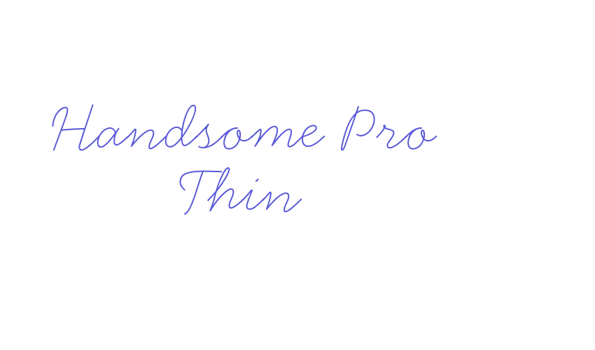 Handsome Pro Thin Font