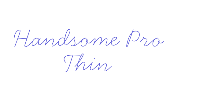 Handsome Pro Thin Font Download