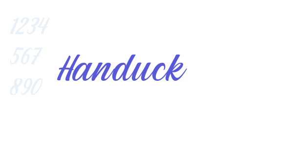 Handuck font free