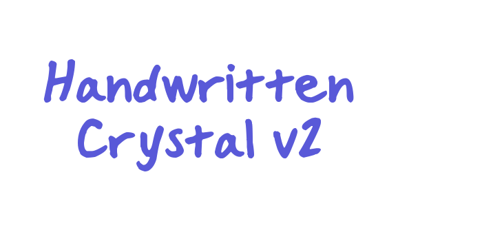 Handwritten Crystal v2 Font Download