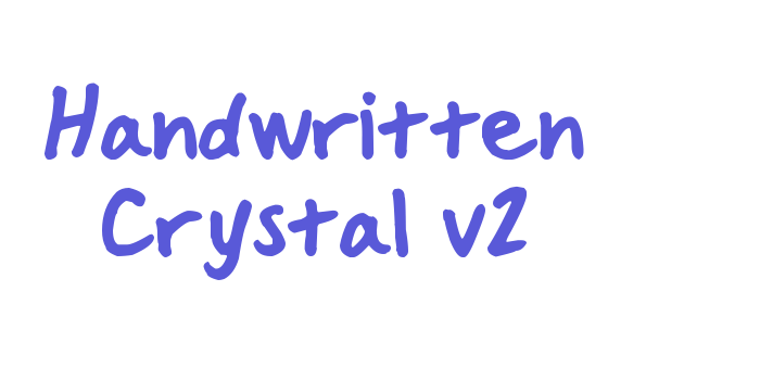 Handwritten Crystal v2 Font