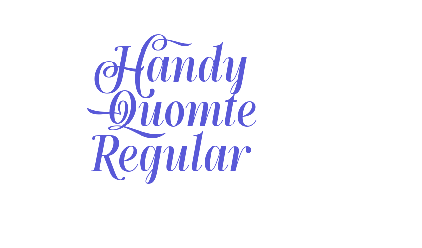 Handy Quomte Regular Font