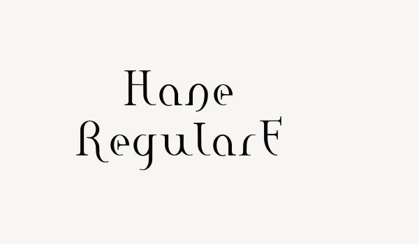 Hane RegularE Font